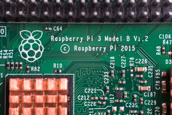 Raspberry Single Board Creadit Card Size Computer 로열티 프리 스톡 이미지