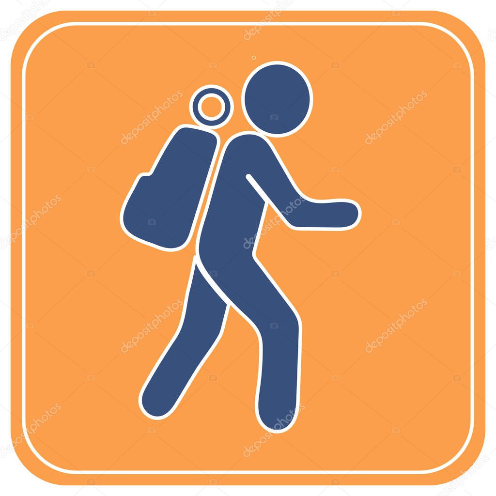 Hiking icon illustration isolated vector sign symbo