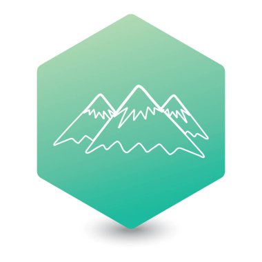 Dağ simgesi. Vektör konsept illüstrasyon