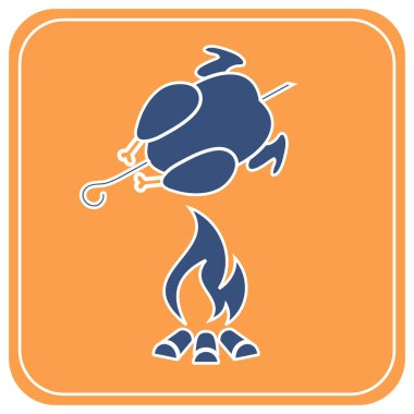 ızgara tavuk simgesi