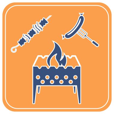 Mangal, kebap ve sosis simgesi