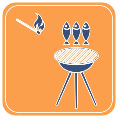 Izgara balık simgesi