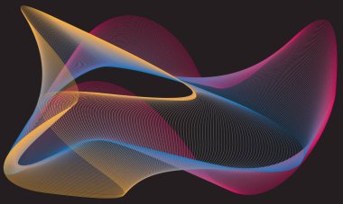 Kavisli çizgileri olan soyut şablonlar