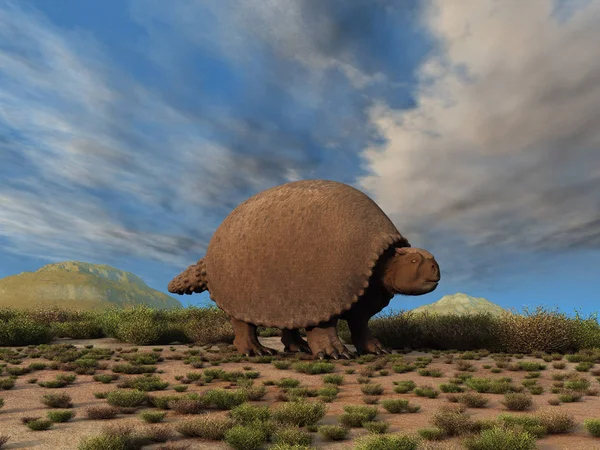 Ilustración 3d de un Glyptodon — Foto de Stock