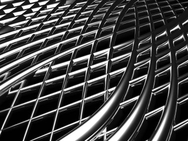 Metalik kafes 3D çizimi