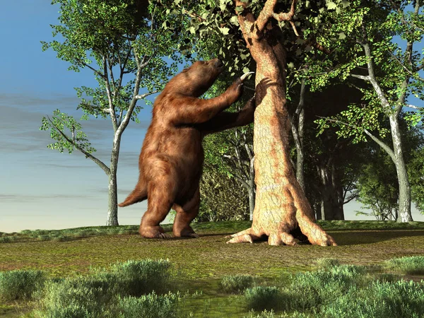3D иллюстрация гигантского ленивца — стоковое фото