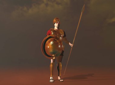 Tanrı Ares 'in 3D çizimi