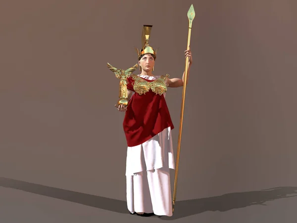 阿芙罗狄蒂女神3D插图 — 图库照片