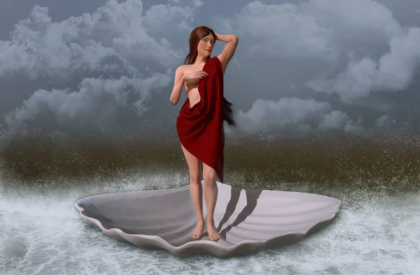 3d illustration of goddess Aphrodite