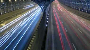 Yüksek hızlı yolda araba trafik 