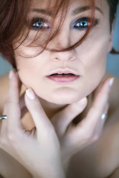 Portrait of redhead woman close up — Stock Photo, Image