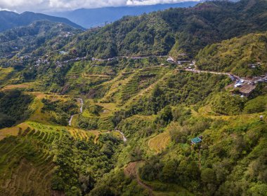 Pirinç terasları Banaue görünümü noktada Luzon Adası