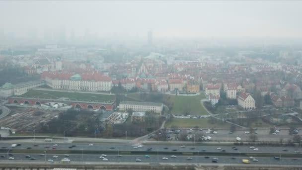 Luftaufnahme Von Warschau — Stockvideo