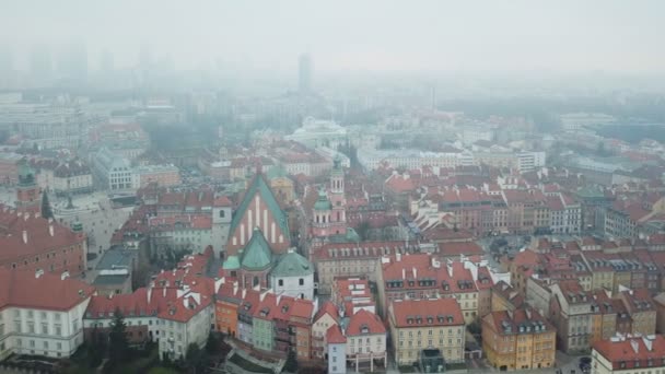 Aerial View Warsaw — Stock Video