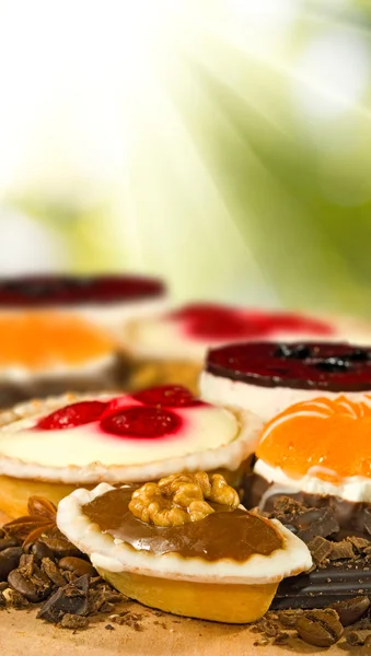 Verschillende gebakjes closeup — Stockfoto