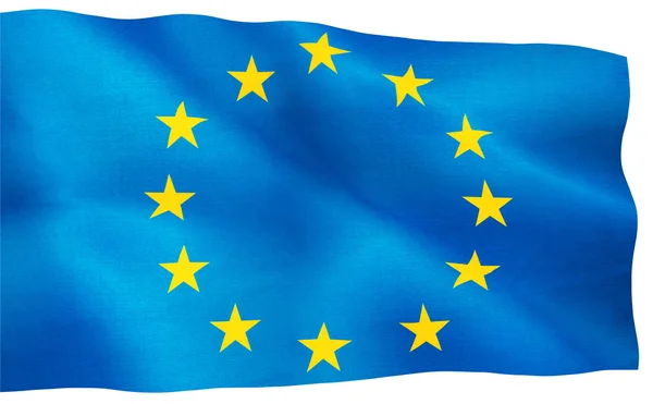 Obraz z bliska flaga Unii Europejskiej — Zdjęcie stockowe