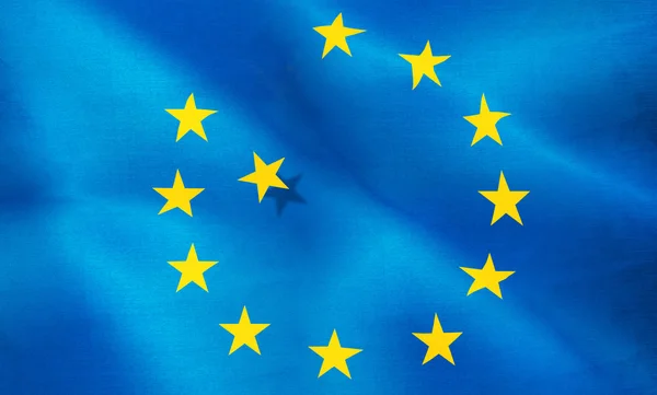 Beeld van de Europese Unie vlag close-up — Stockfoto