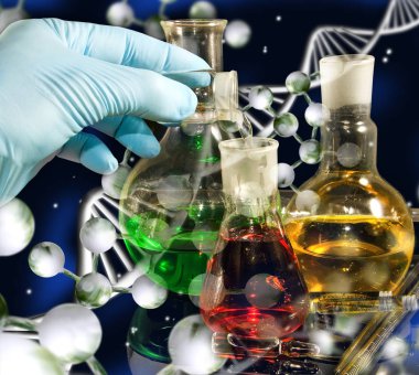  laboratuvar cam closeup görüntüsünü