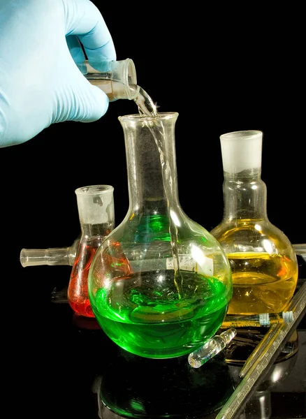 Image of laboratory glassware closeup — Stock Photo, Image