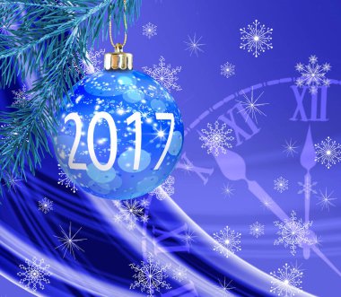 Noel ağacı ve saat yakın çekim görüntüsü.