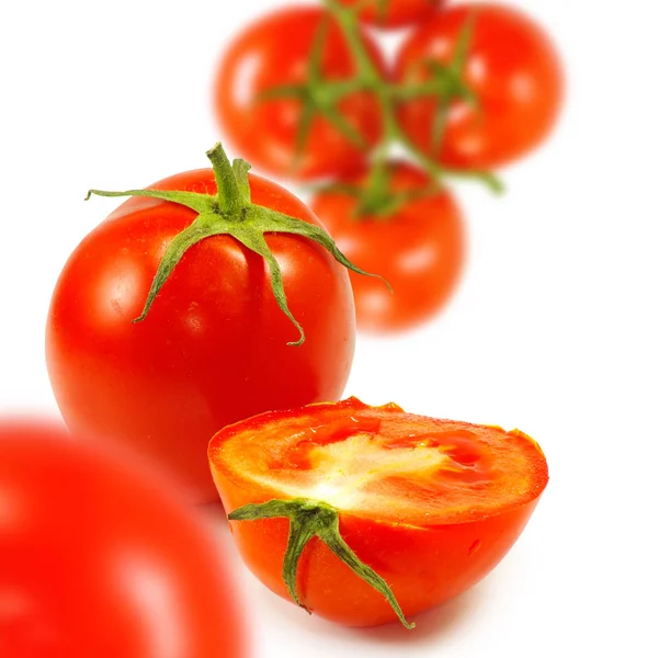 Imágenes de primeros planos de tomates maduros . —  Fotos de Stock