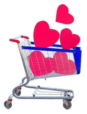 yiyecek arabası dekoratif kalplerin görüntü