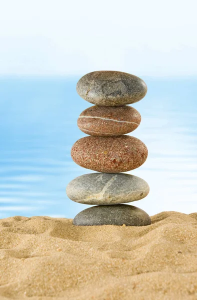 Image of many stones on a water background — Stock Photo, Image