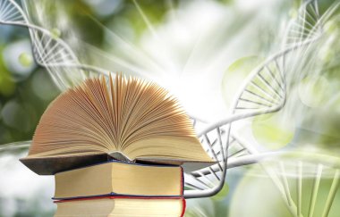 kitap Dna zinciri arka plan görüntü.