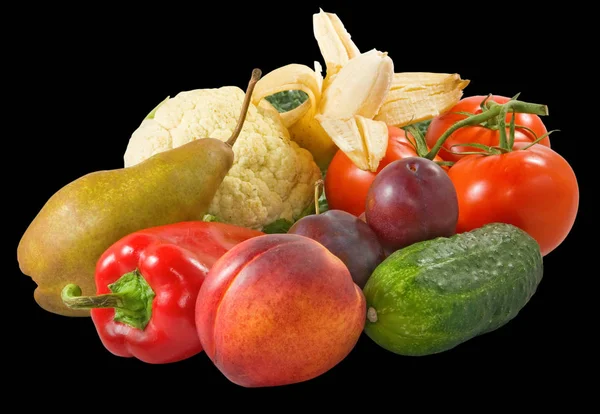 Imagen aislada de las frutas y verduras de cerca — Foto de Stock