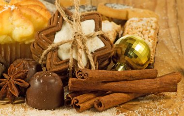 Noel ve tatil tatlı yakın çekim görüntüsü