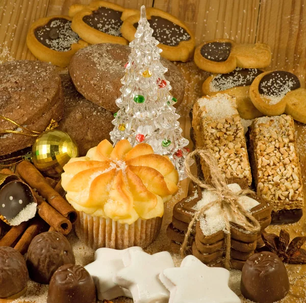 Imagem de Natal e feriados doces closeup — Fotografia de Stock