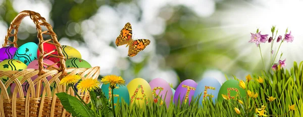 Festliche Ostergrüßkarte — Stockfoto