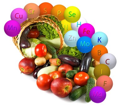 sebze ve vitamin stilize görüntü görüntü