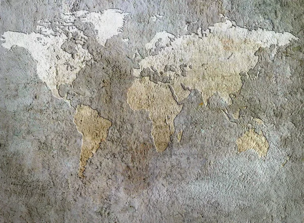 クローズ アップ壁古い地図の様式化されたイメージ — ストック写真
