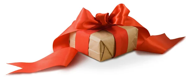 Image Beautiful Festive Designer Christmas Gift Box Merry Christmas Happy — Stock Photo, Image