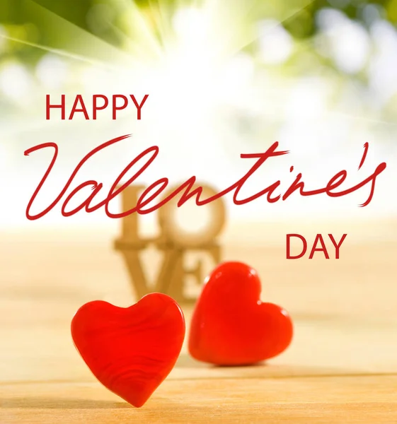 Boldog Valentin napot stilizált szívvel — Stock Fotó