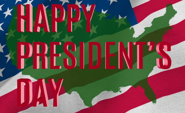 Postcard Holiday President Day Image Flag America Congratulatory Inscription — Stock Photo, Image