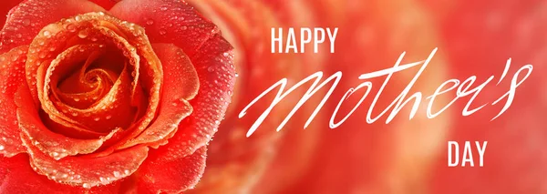 Muttertagsgrußkarte Mit Blumen Und Grußbeschriftung — Stockfoto