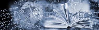 Açık bir kitabın soyut görüntüsü