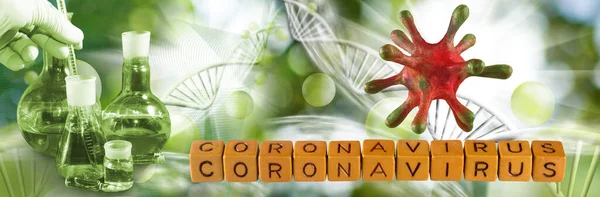 Abstract Image Coronaviruses Background Stylized Image Dna Chain Illustration — Stock Photo, Image