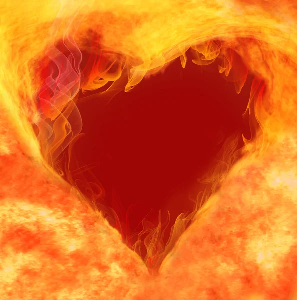 Immagine Una Fiamma Che Forma Forma Cuore Stilizzato — Foto Stock