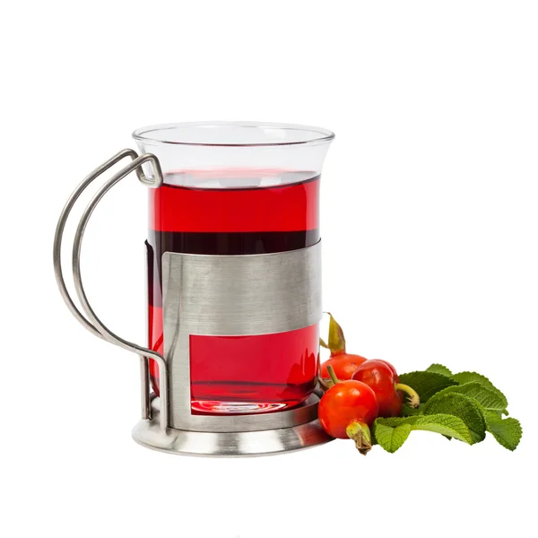 Hagebutten-Kräutertee — Stockfoto