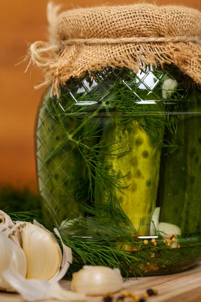 Dill Pickled Cucumbers — Stock Photo, Image