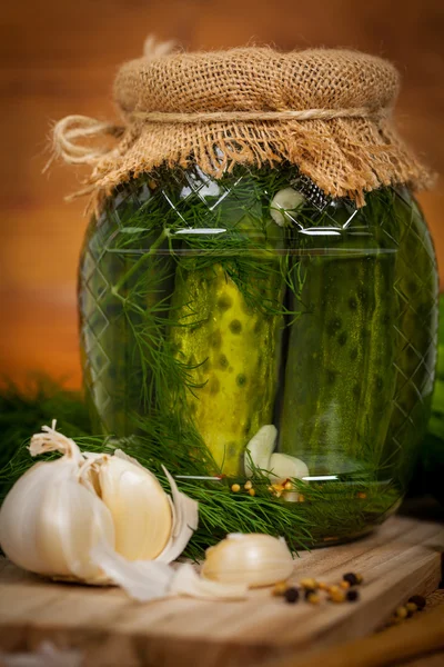 Dill Pickled Cucumbers — Stock Photo, Image