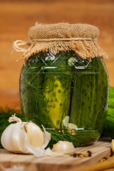 Dill Pickled Cucumbers — Stock Photo, Image