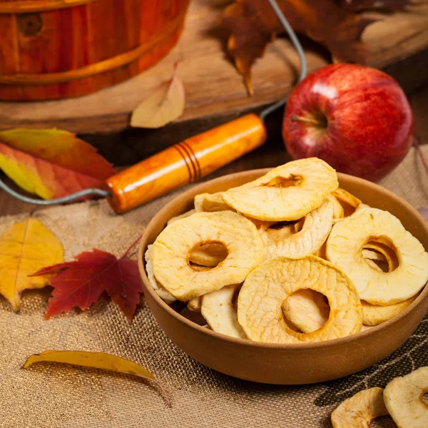 Hausgemachte Trockenäpfel — Stockfoto