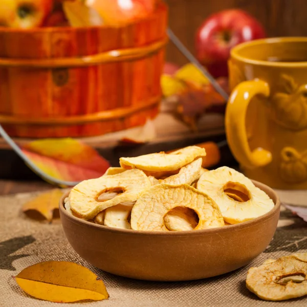 Hausgemachte Trockenäpfel — Stockfoto