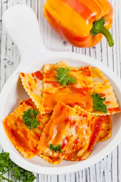 Roasted Pumpkin Ravioli — Stock Photo, Image