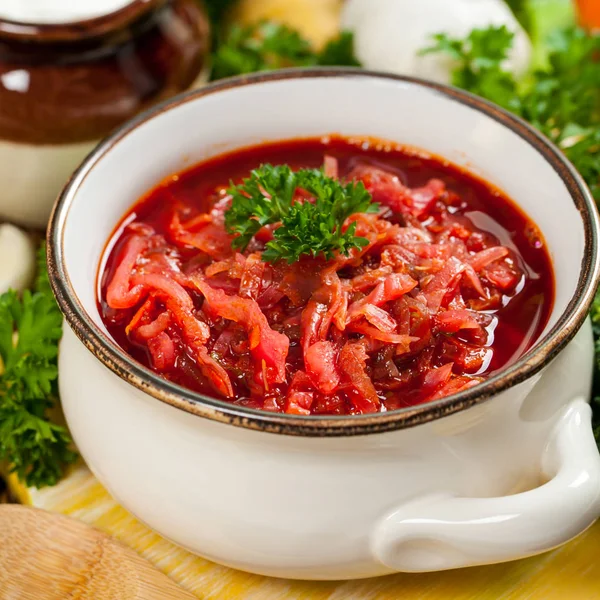 Traditional Beetroot Soup — Stock Photo, Image