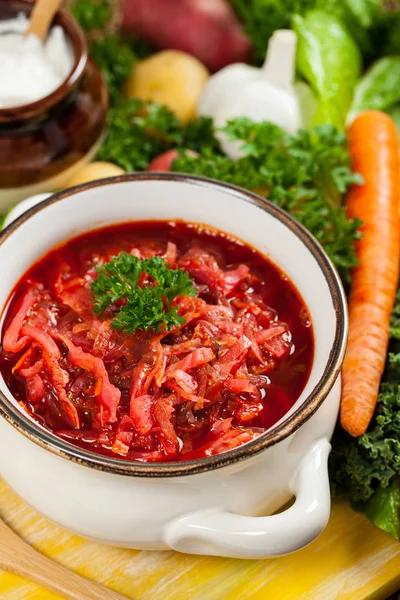 Sopa de remolacha tradicional — Foto de Stock